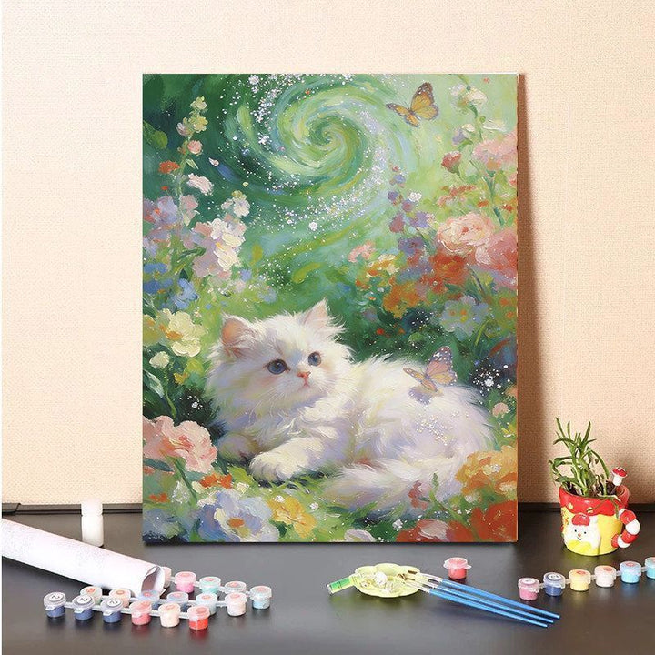 DIY Cat-Themed Painting Canvas Kit Bowlift