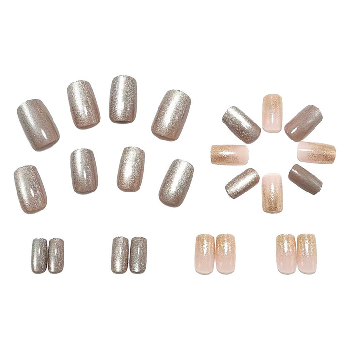 Luxurious artificial nails with glitter accents Bowlift