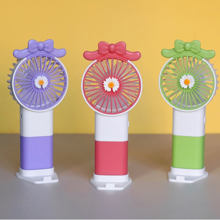 Unisex handheld fan with colorful design and adjustable tilt Bowlift