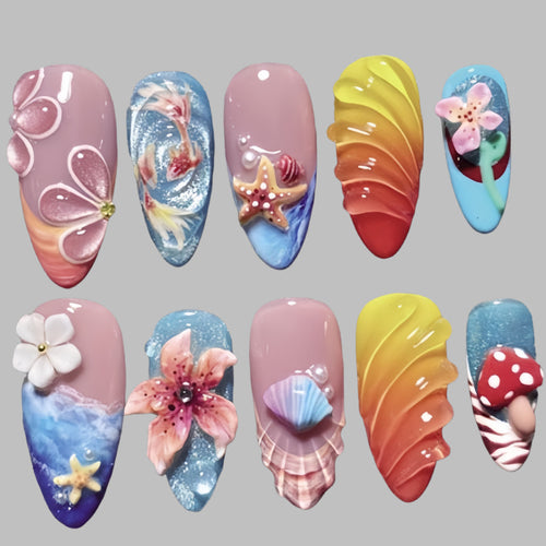 Artful nail designs with maritime motifs Bowlift