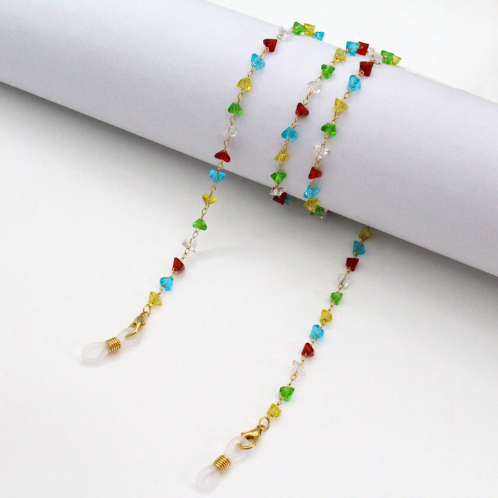 Artistic Gemstone Eyewear Chain Bowlift