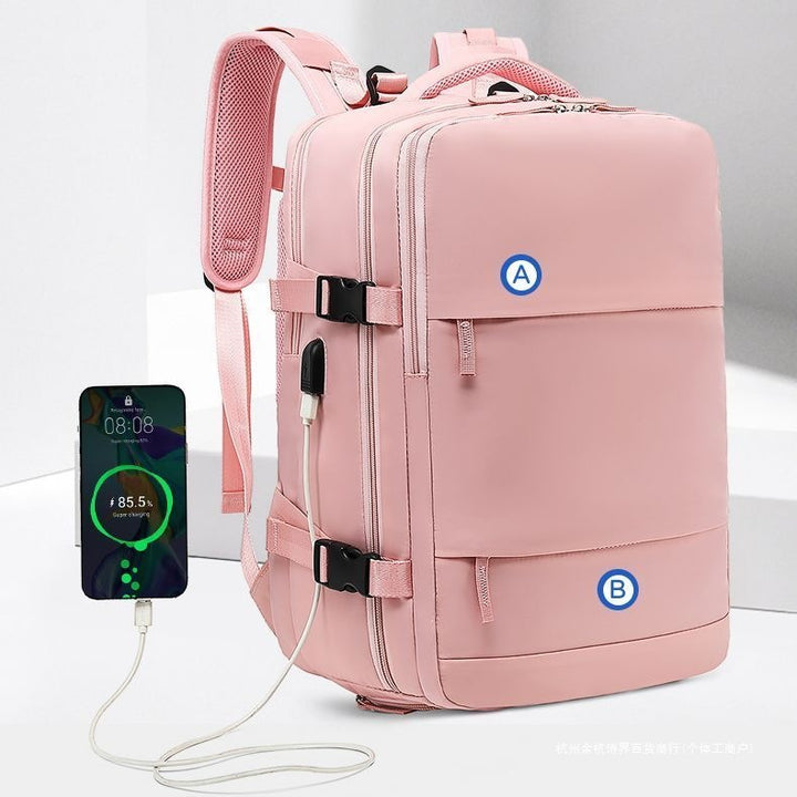 Multifunctional backpack with integrated USB port and separate compartment for shoes Bowlift