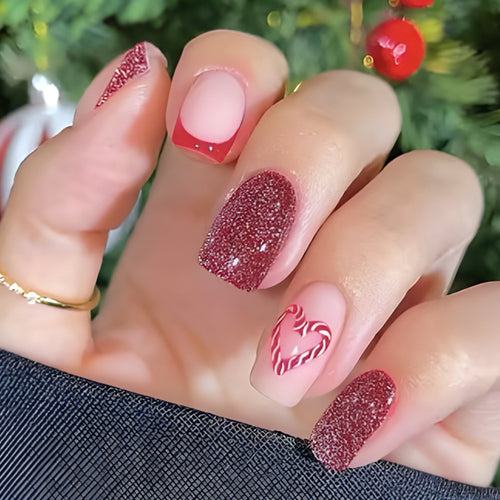 Creative Holiday Themed Press-On Nails Bowlift