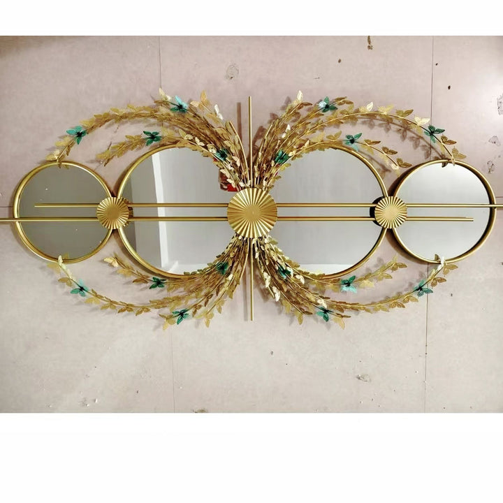 Decorative Wall Mirror with Floral Design Bowlift
