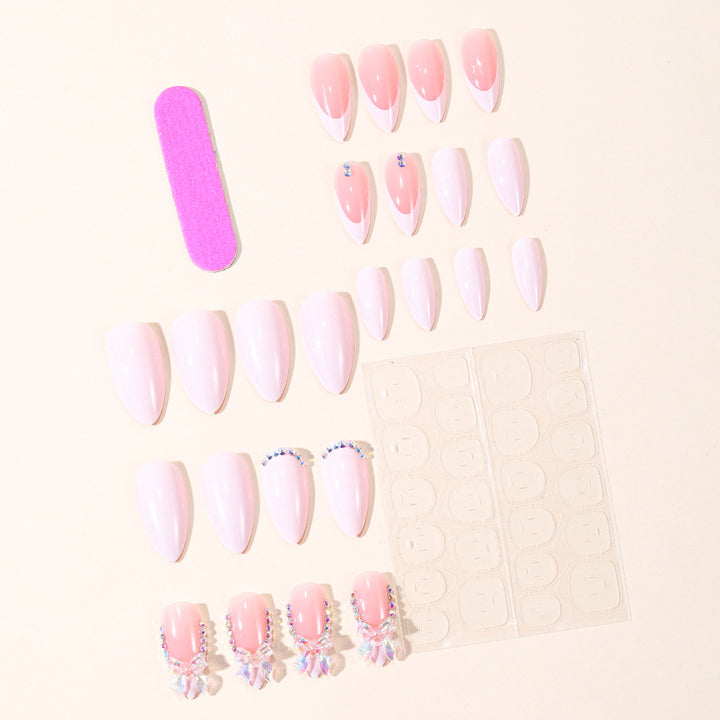 Elegant Stiletto Nail Art Kit with Rhinestones Bowlift