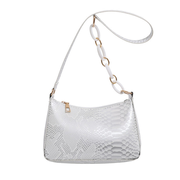 Stylish Textured Snakeskin Effect Handbag Bowlift