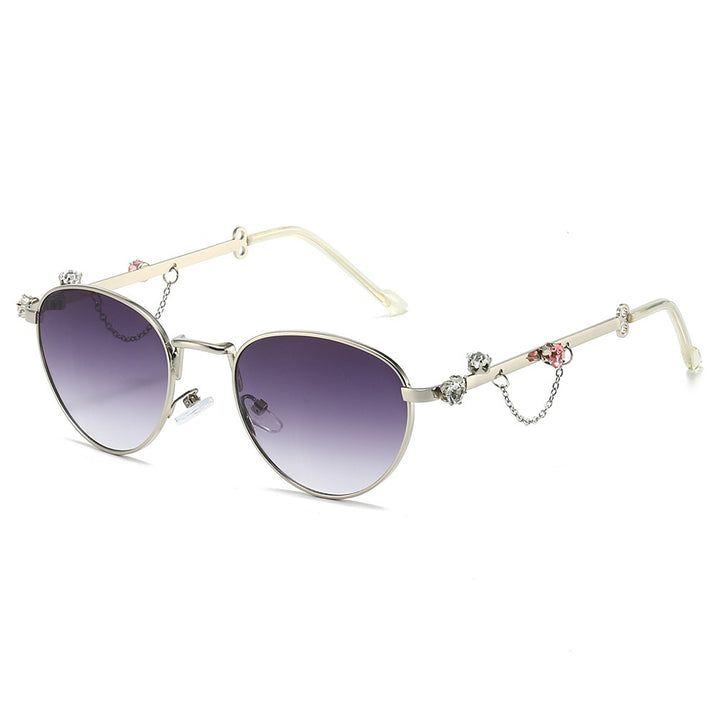 Decorative Rhinestone Cat-Eye Sunglasses Bowlift