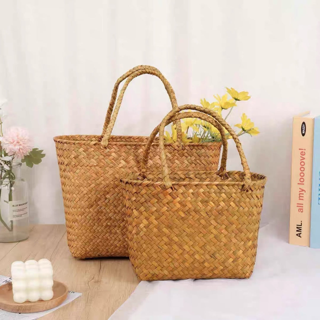 Women's Natural Woven Tote Bowlift