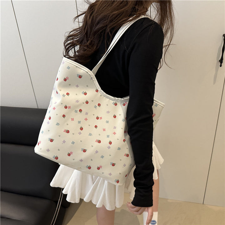 Floral Print Shopping Tote Bag Bowlift