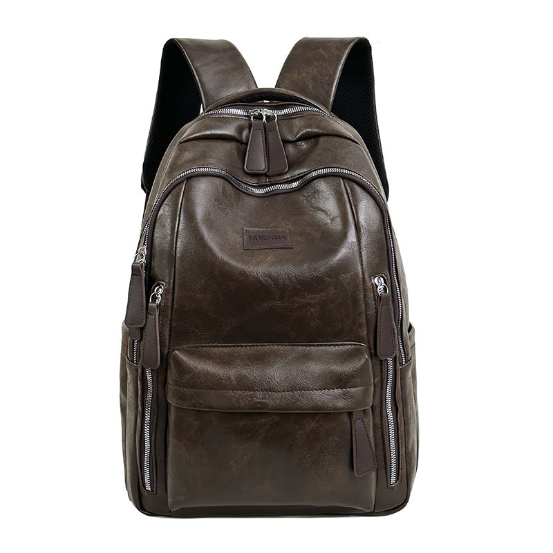 Leather Laptop Backpack