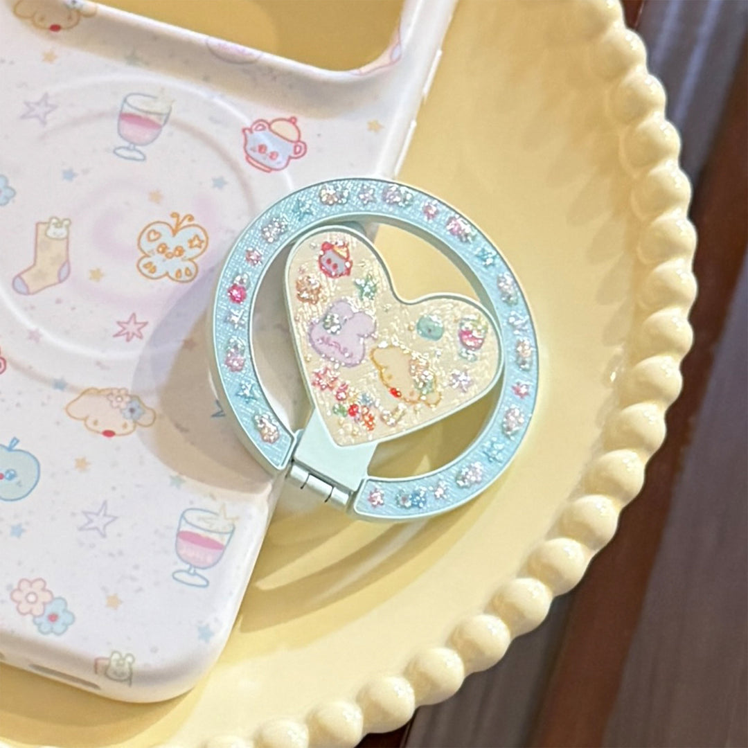 Heart-shaped Smartphone Finger Holder Bowlift