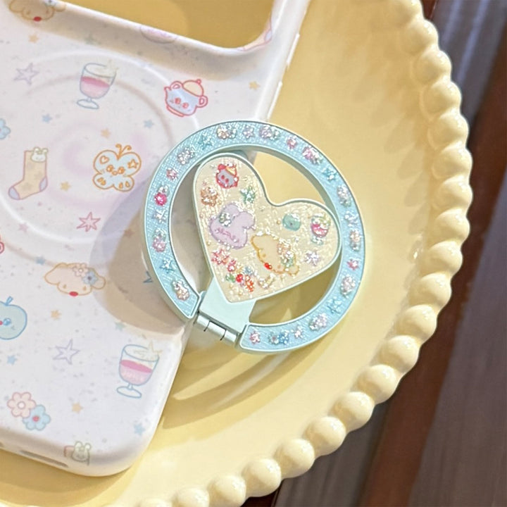 Heart-shaped Smartphone Finger Holder Bowlift