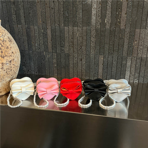 WoHeart-Shaped Bow Clutch Bag Bowlift