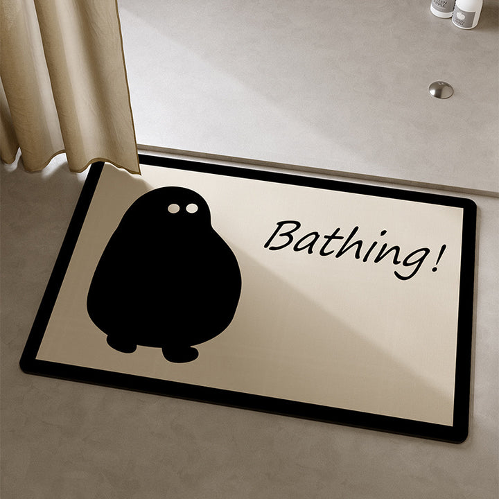 Playful Cat-Themed Bath Mat Bowlift