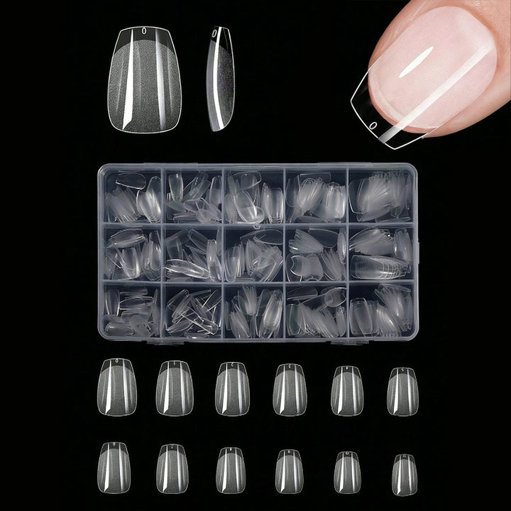 Premium Clear Press-On Nail Tips Bowlift