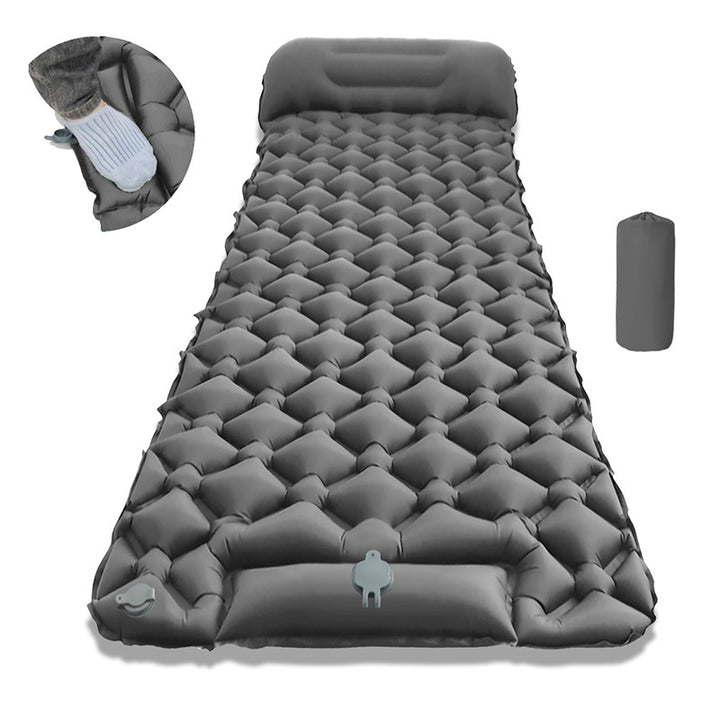 Air Mattress With Integrated Headrest And Comfortable Valve System Bowlift