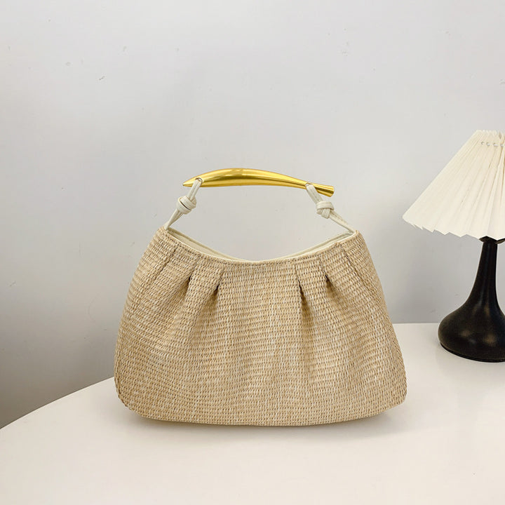 Handbag with Elegant Wooden Handle Bowlift