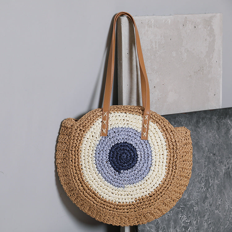 Round Basket Bag with Modern Design Bowlift
