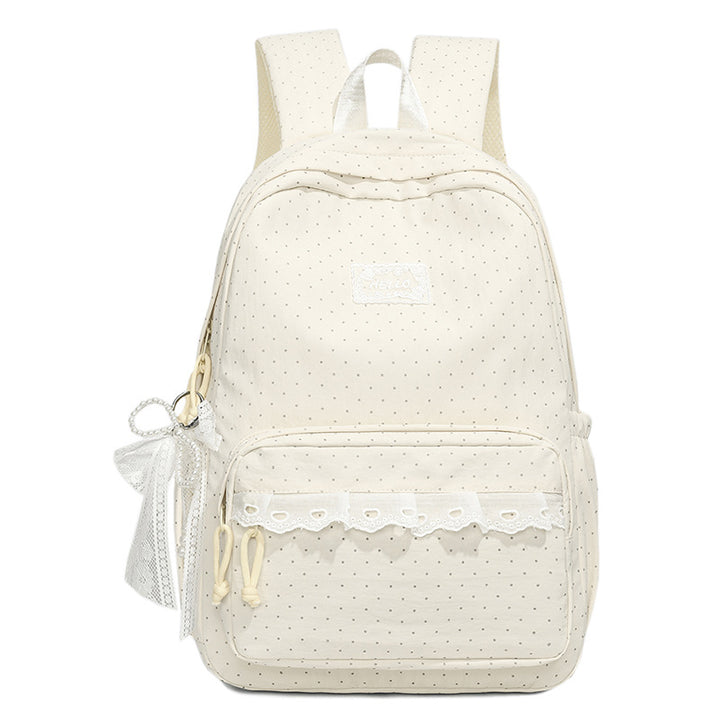 Stylish Polka Dot Backpack Bowlift