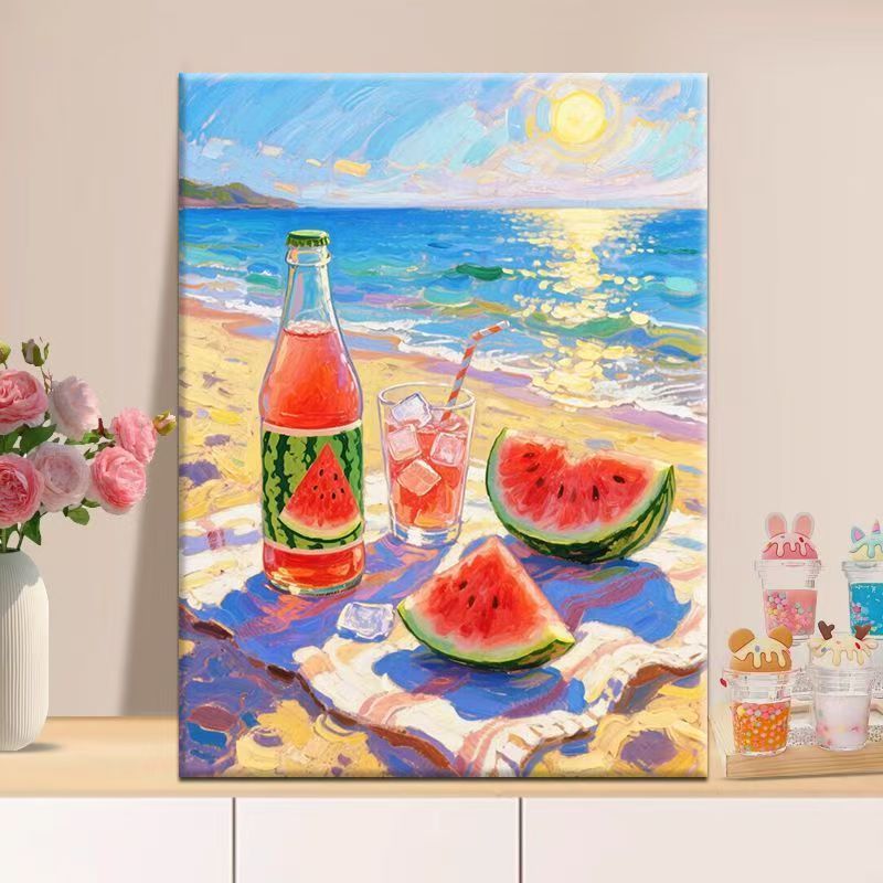 Vibrant Beach-Themed Canvas Art Bowlift