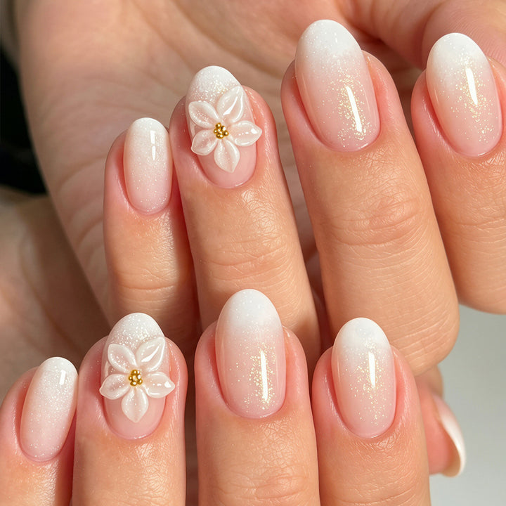 Elegant Floral Nail Art Bowlift