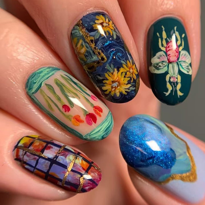 Seasonal Themed Press-On Nail Art Set Bowlift