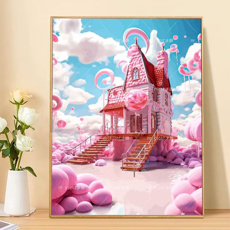 Whimsical Fantasy Landscape Art Canvas Bowlift