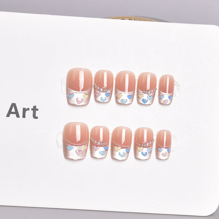 Artistic Floral Press-On Nail Set Bowlift