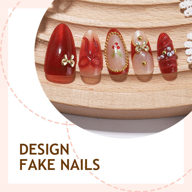 Nail art set with glamorous bows and sparkling details Bowlift