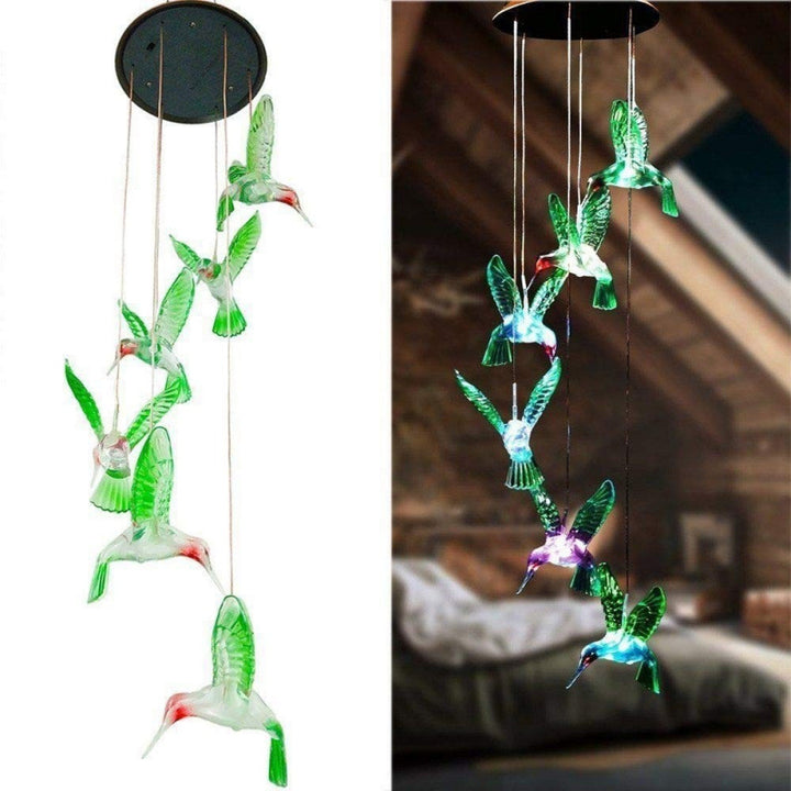 Decorative Flamingo Hanging Mobile Wind Chime Garden Ornament Bowlift