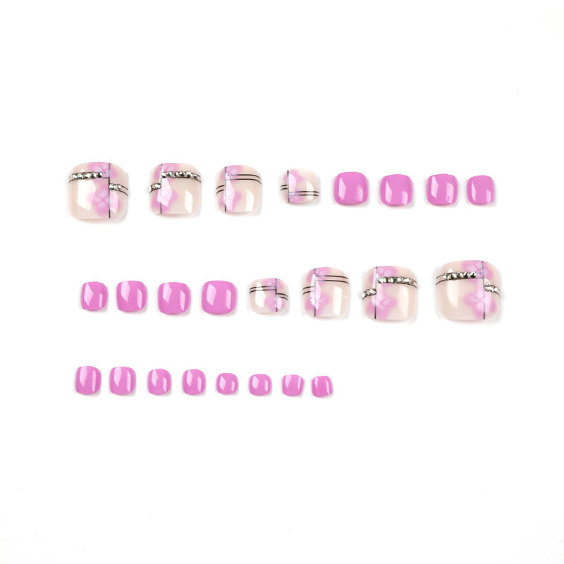 Artful toenail art with glitter accents Bowlift