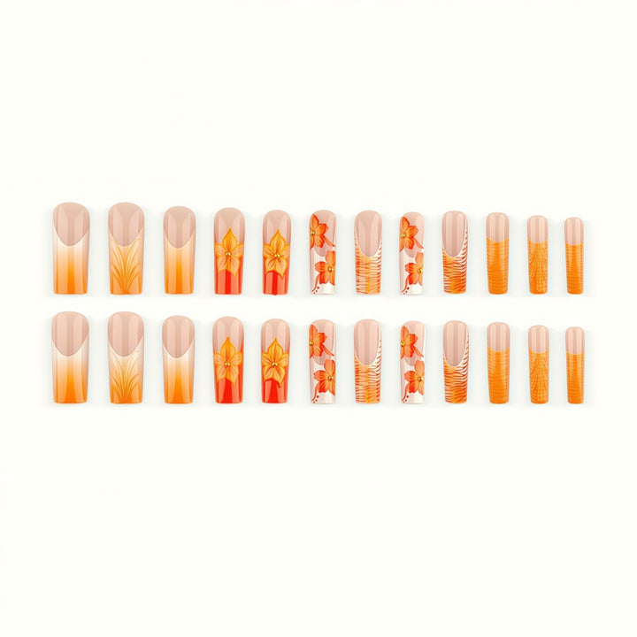 Artificial Nails in Creative Flower Design Bowlift
