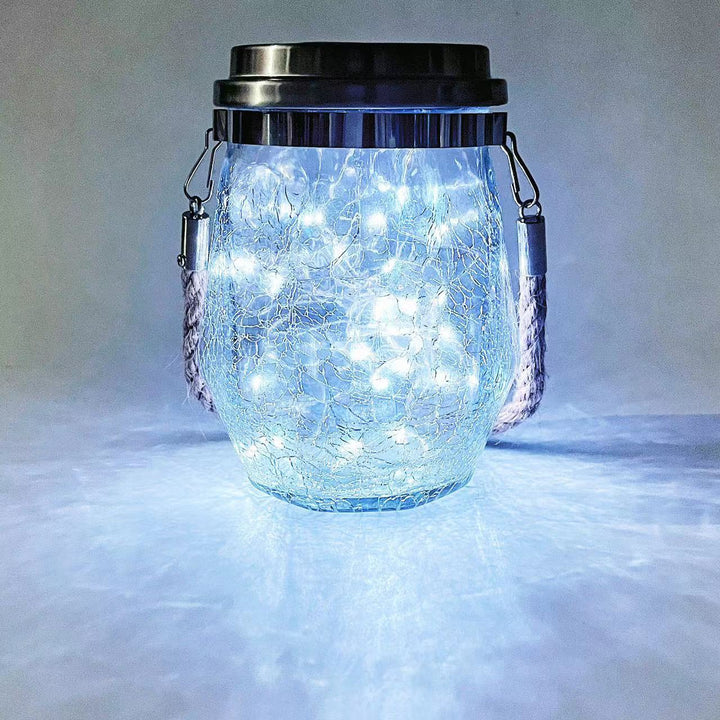 Contemporary Creative Crackle Glass Bottle Star Decor LED Solar String Light For Outdoor Patio | Bowlift