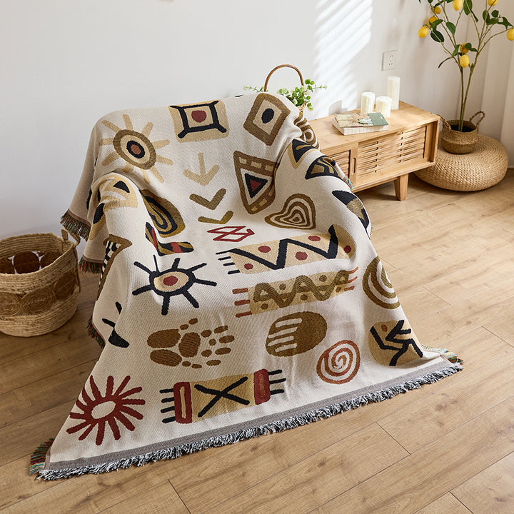 Artistic Jacquard Throw Blanket