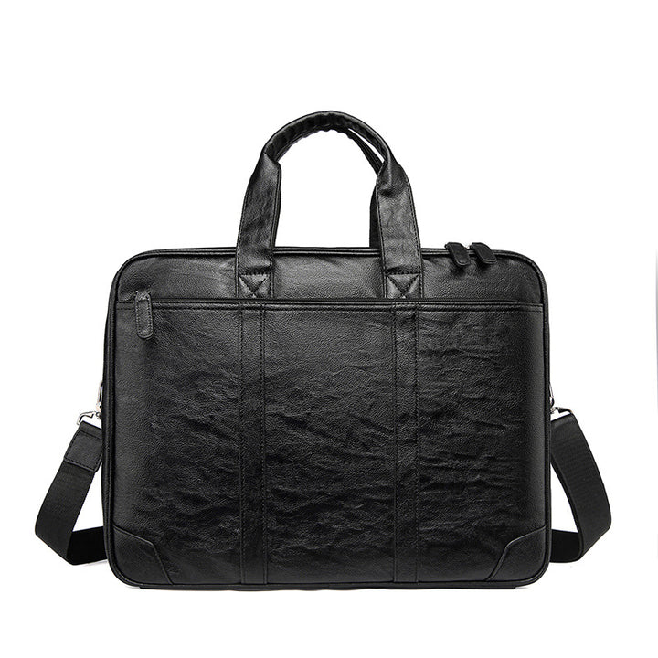 Classic Leather Business Laptop Briefcase Bowlift