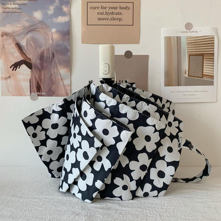 Women's Foldable Umbrella with Durable Fabric Surface Bowlift