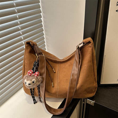 Soft Suede Hobo Handbag Bowlift