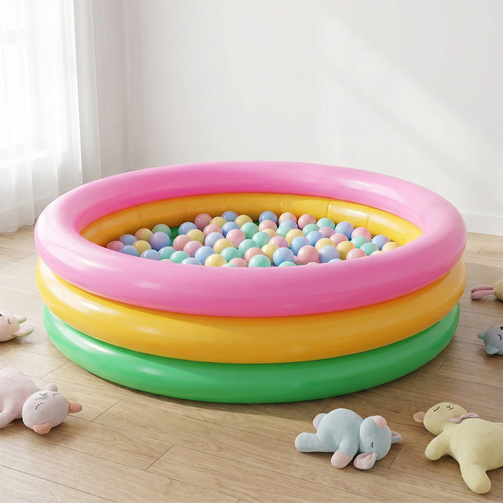 Women inflatable paddling pool with colorful sea design Bowlift