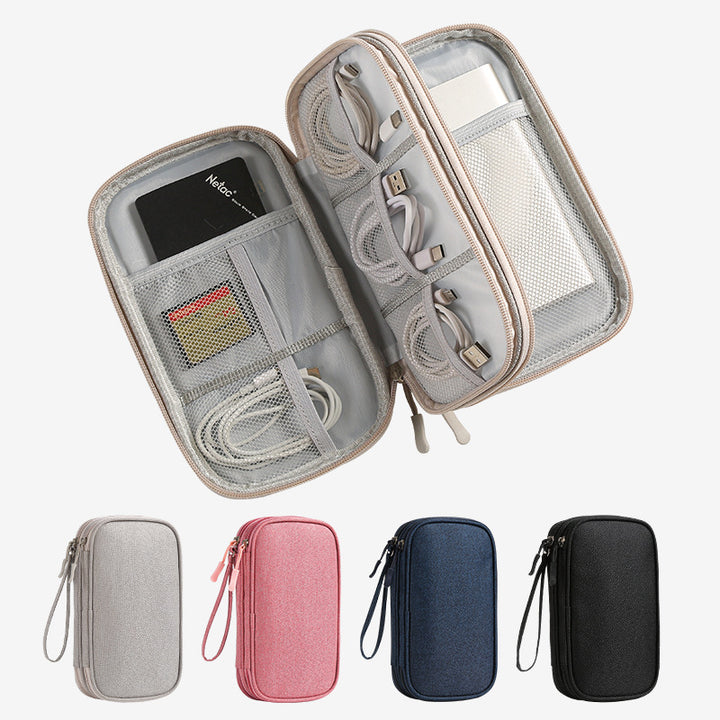 Compact RFID Travel Tech Organizer Wristlet Pouch Bowlift