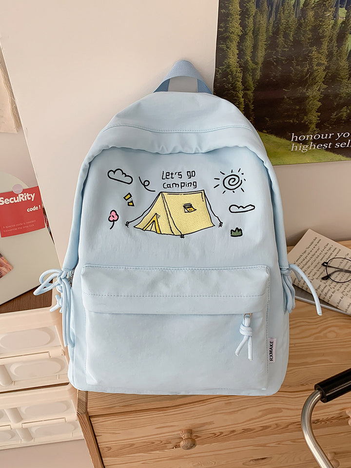 Camping-Themed Casual Backpack Bowlift