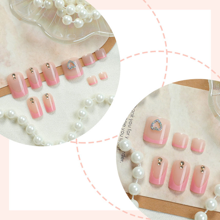 Premium Decorative Press-On Nail Kit with Unique Embellishments Bowlift