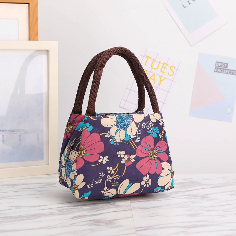 Floral Print Insulated Lunch Carrier Bowlift