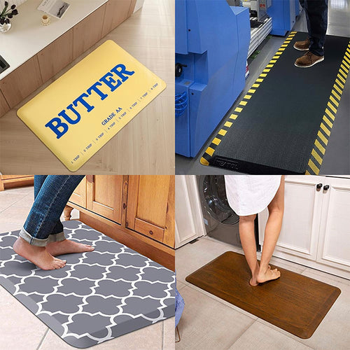 Decorative Jungle-Themed Kitchen Runner Mat Bowlift