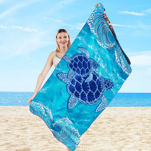 Multifunctional beach towel in creative mandala design Bowlift