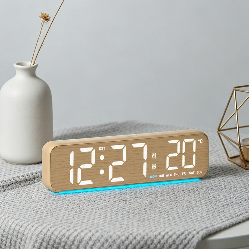 Digital Multifunction Alarm Clock with Temperature and Date Display Bowlift