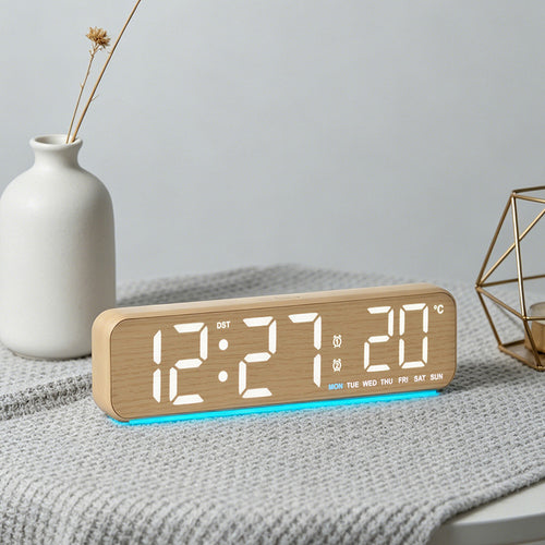 Digital Multifunction Alarm Clock with Temperature and Date Display Bowlift