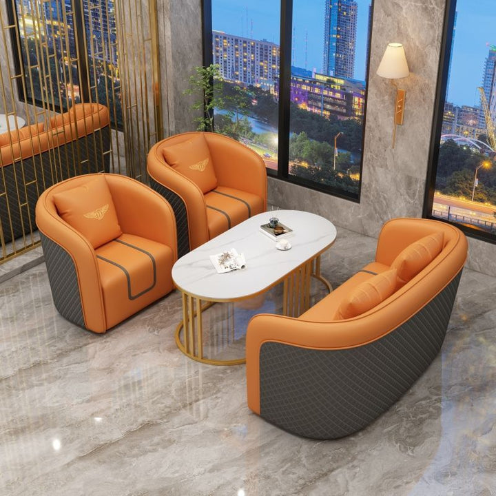 Luxury Upholstered Sofa Set Bowlift