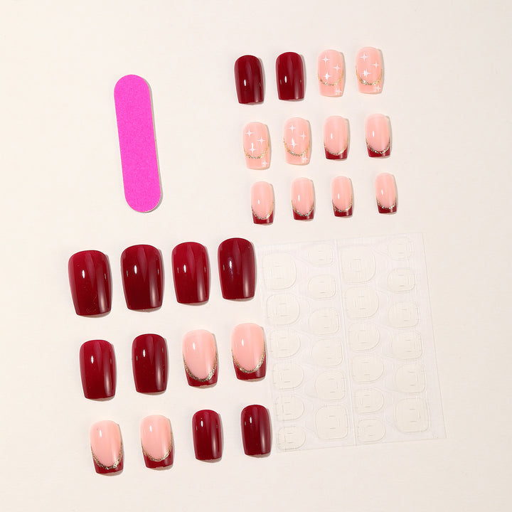 Elegant 3D Gem Accent Nail Art Extensions Bowlift