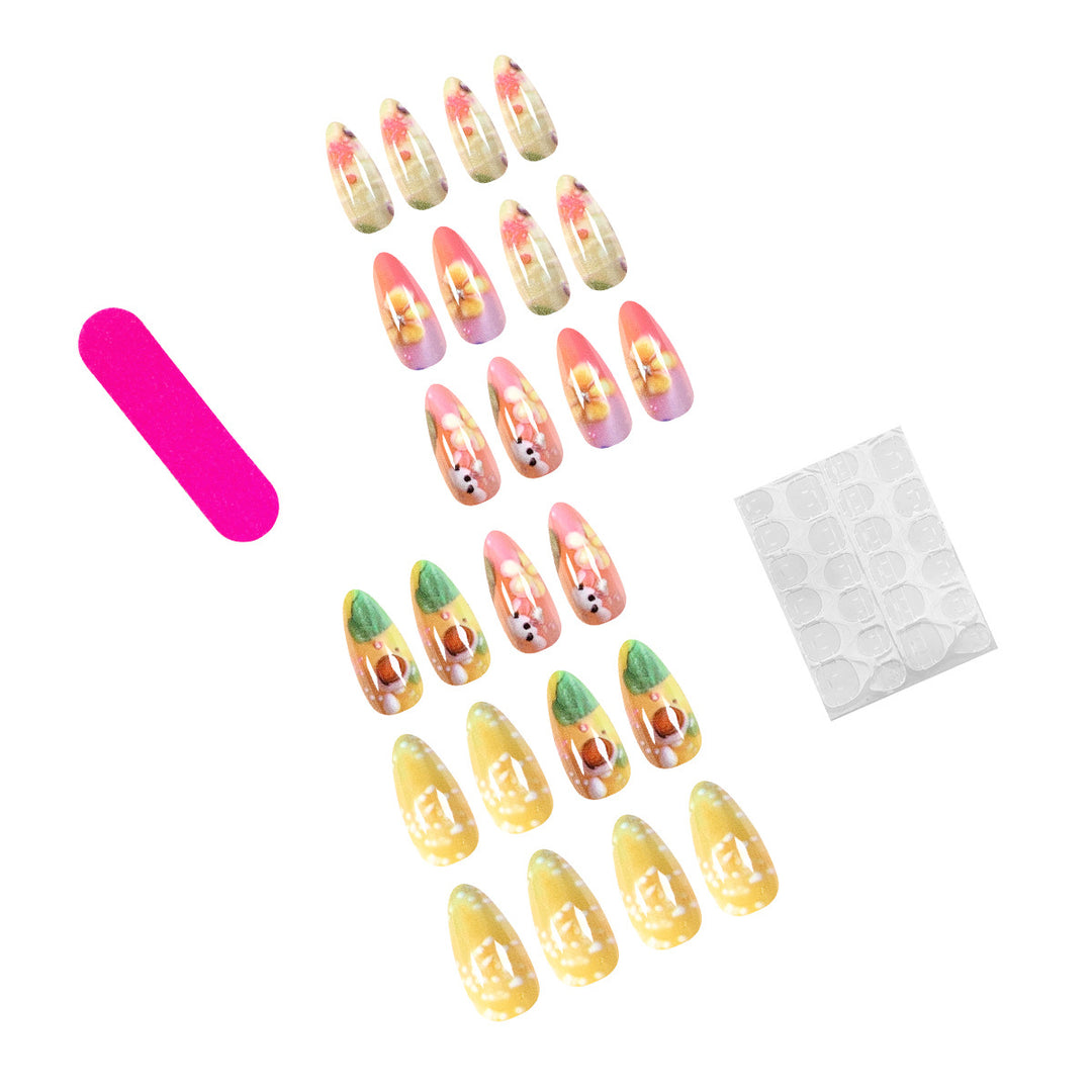 Exquisite nail art with colorful floral designs Bowlift