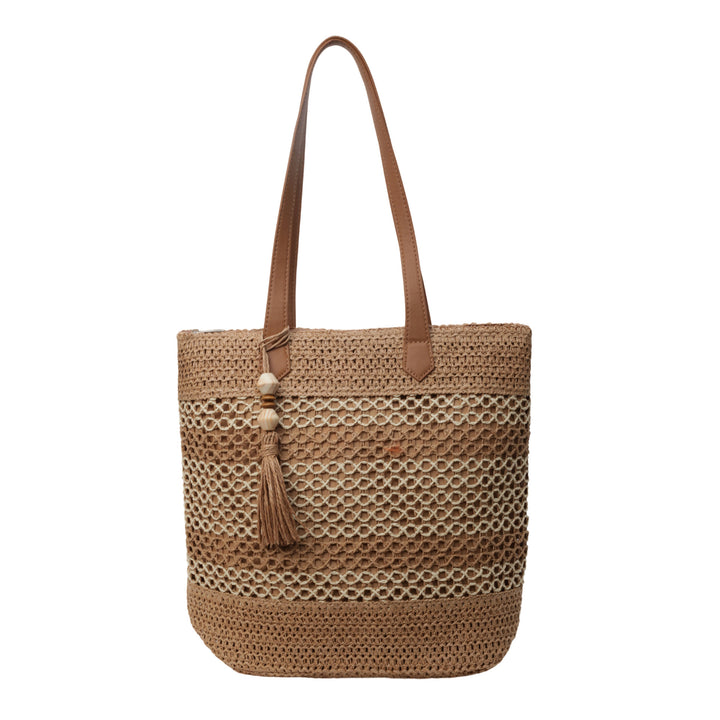 Handbag with Rustic Wave Design Bowlift